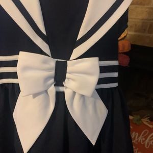 Navy and white sailor dress